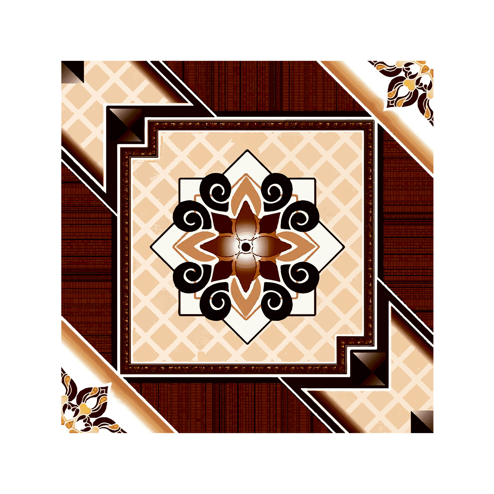 CERÁMICO GEOMÉTRICO PISO ABDULLAH 45x45