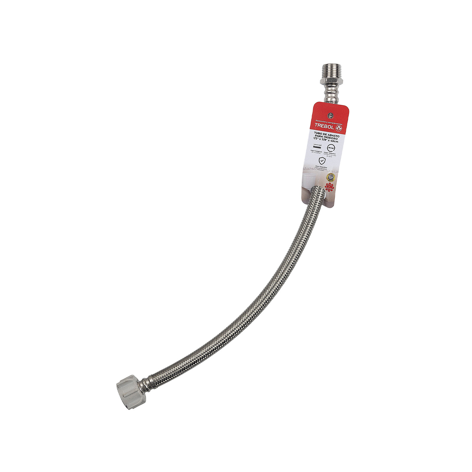 TUBO DE ABASTO 1/2"x7/8" - INODORO