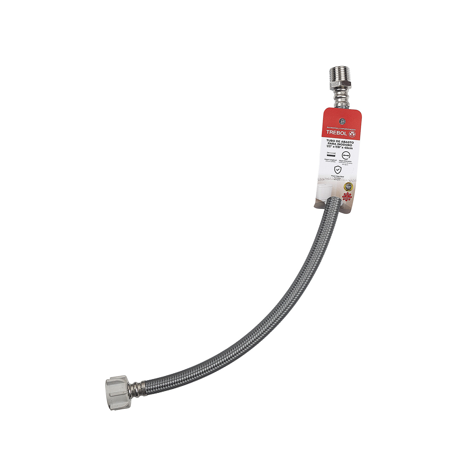 TUBO DE ABASTO 1/2"x7/2" - INODORO