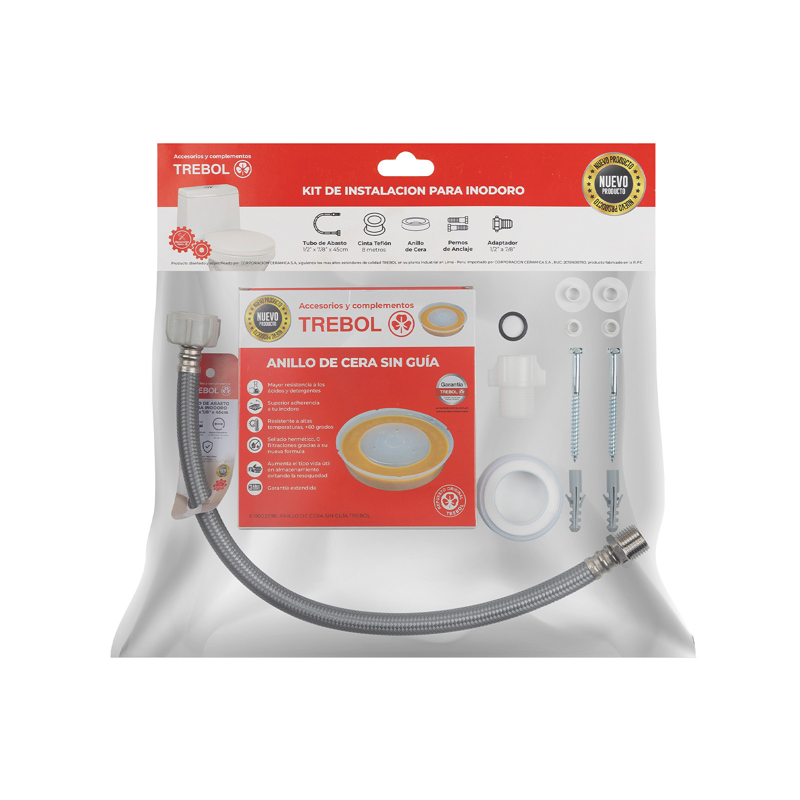 KIT DE INSTALACIÓN PARA INODORO