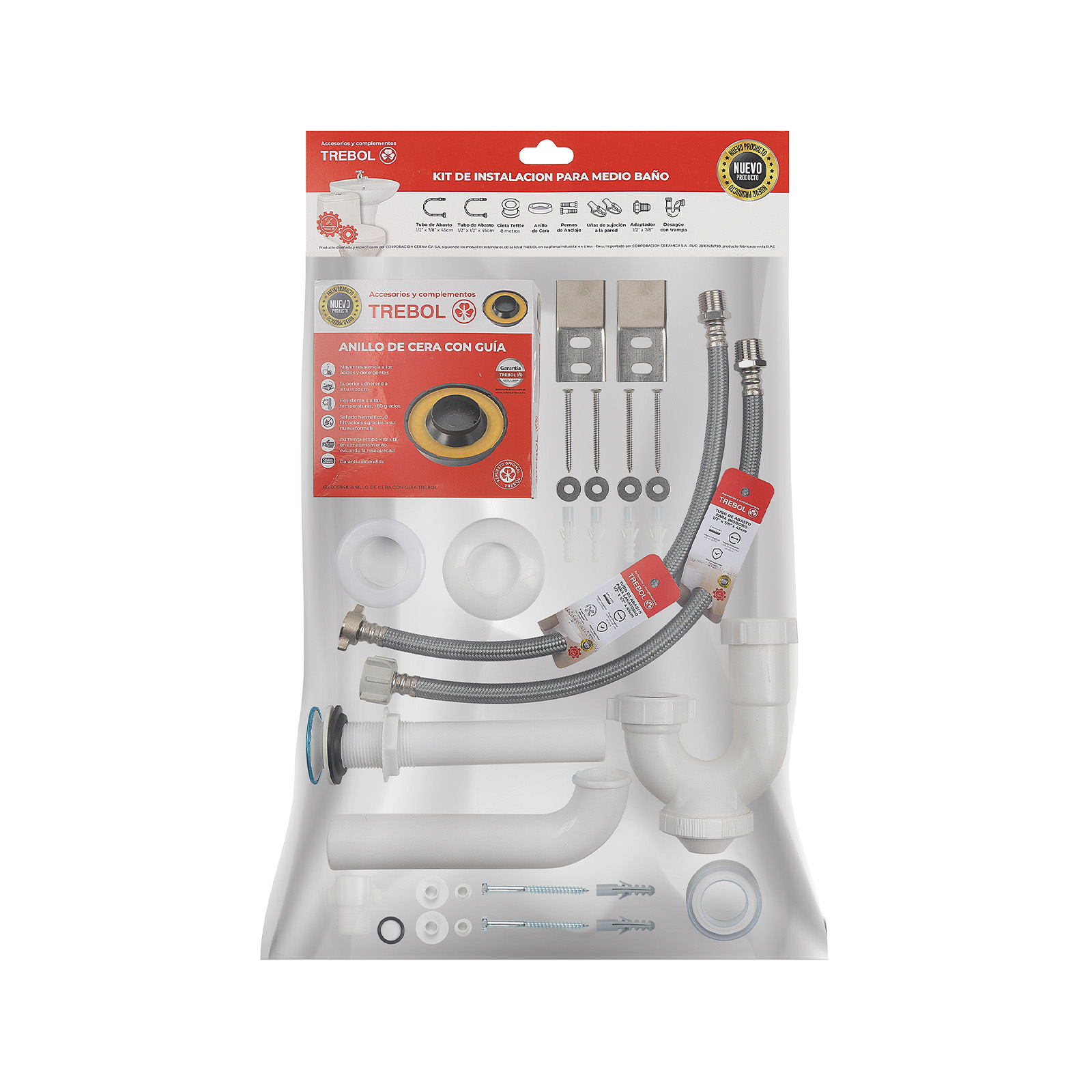 KIT DE INSTALACIÓN PARA MEDIO BAÑO