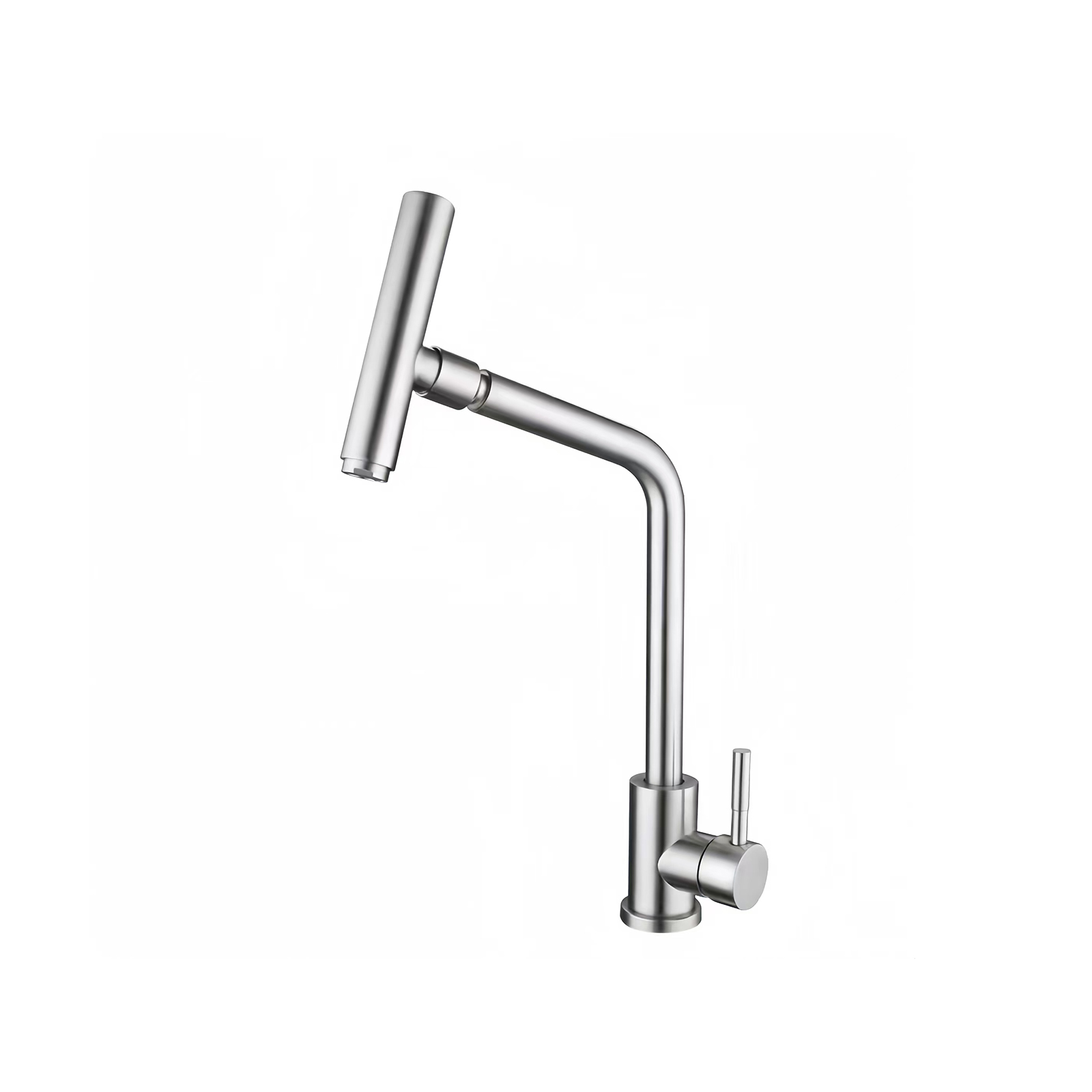 INOX LLAVE MEZCLADORA MONOCOMANDO CON AIREADOR ROTATIVO