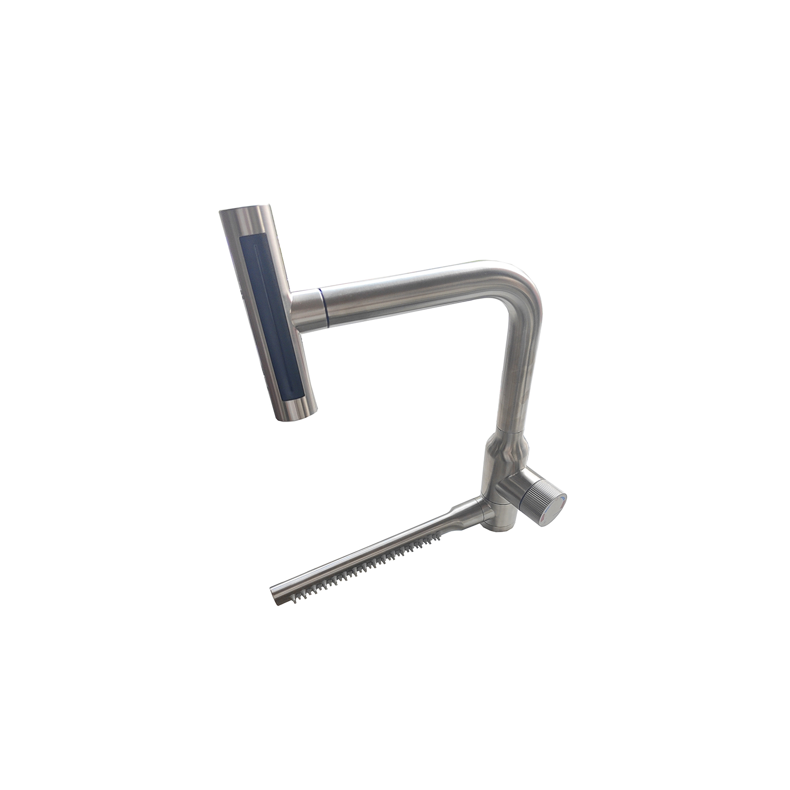 INOX LLAVE MEZCLADORA MONOCOMANDO PICO GIRATORIO Y SALIDA CASCADA