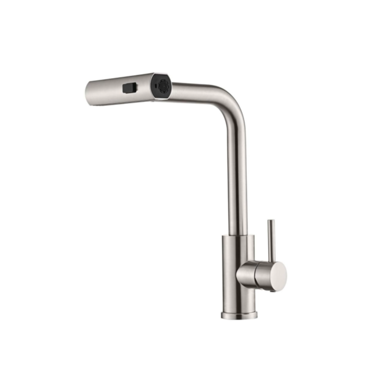 INOX LLAVE MEZCLADORA MONOCOMANDO MEDIUM CON PICO EXTRAIBE
