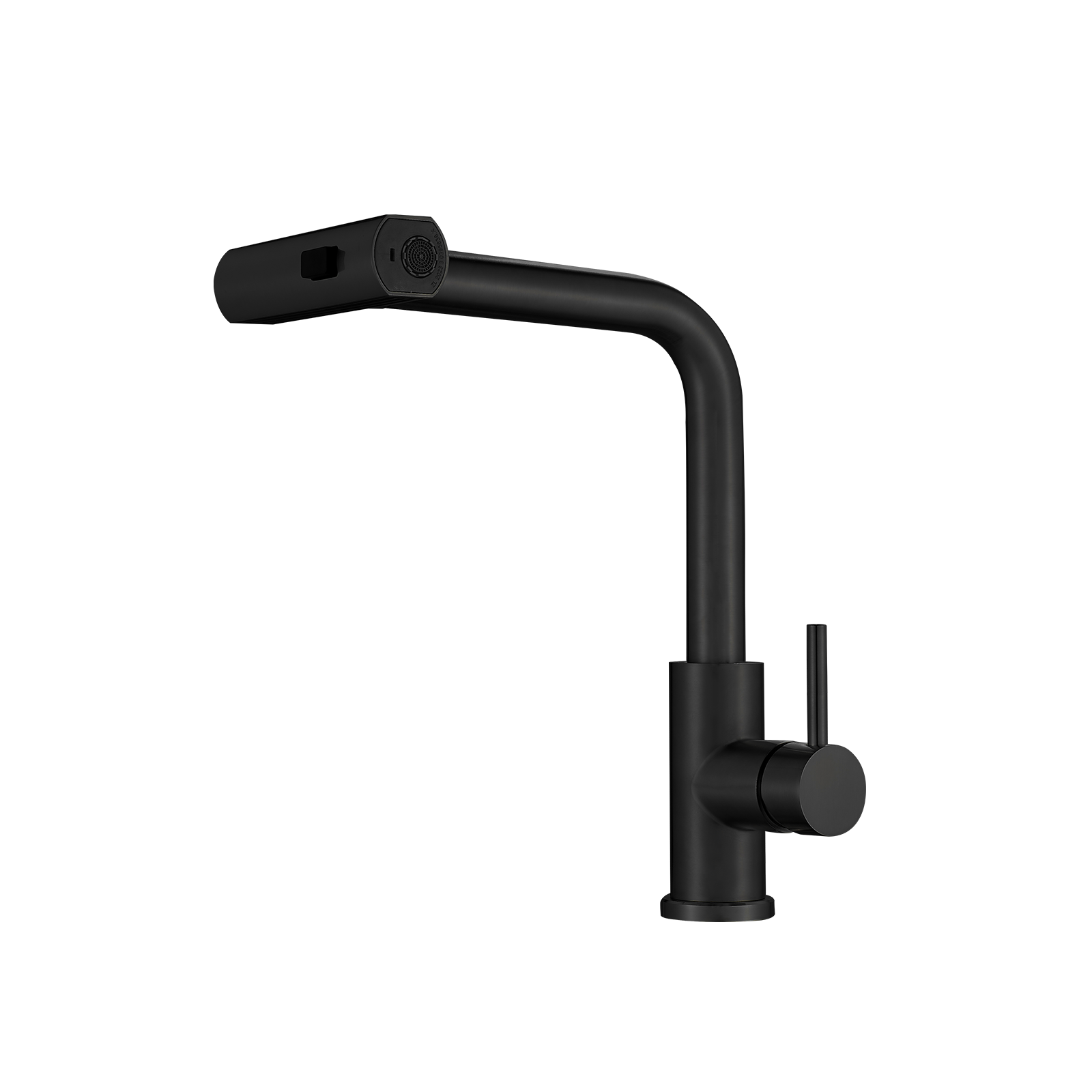 INOX LLAVE MEZCLADORA MONOCOMANDO MEDIUM CON PICO EXTRAIBE BLACK